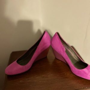 Cole Haan Suede Grape Purple  wedge Heel 8.5